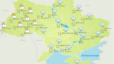 Погода в Україні 1 листопада