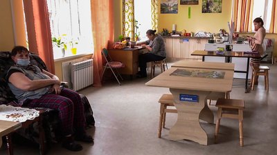 Кухня у знам'янському терцентрі для ВПО Кухня у знам'янському терцентрі для ВПО