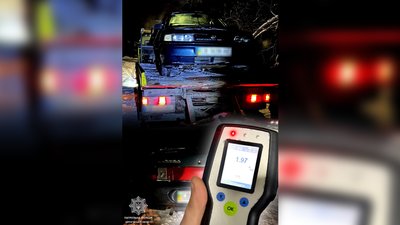 П'яний водій намагався втекти, але його затримали патрульні та склали на нього протоколи