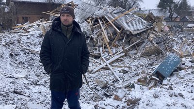Житель Змієва Олег Ткаченко, 8 січня 2024 року Житель Змієва Олег Ткаченко, 8 січня 2024 року