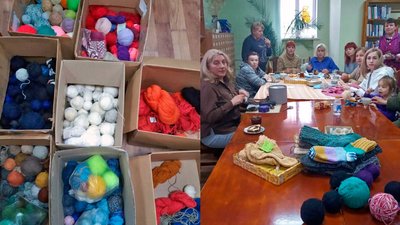 На Волині майстрині-волонтерки сплели понад 400 пар теплих шкарпеток для військових На Волині майстрині-волонтерки сплели понад 400 пар теплих шкарпеток для військових