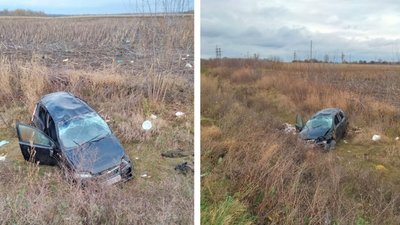 На Черкащині легковик злетів у кювет