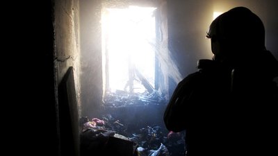 Під час пожежі в центрі Одеси врятували жінку Під час пожежі в центрі Одеси врятували жінку