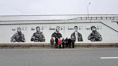 Біля Полтави створили мурал загиблим воїнам