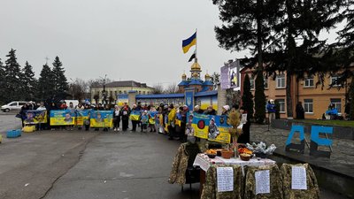 Акція на підтримку полонених і зниклих безвісти у місті Липовець