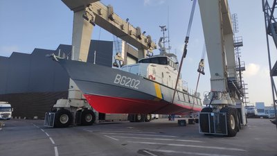 Другий французький катер для охорони морських кордонів України спустили на воду Другий французький катер для охорони морських кордонів України спустили на воду