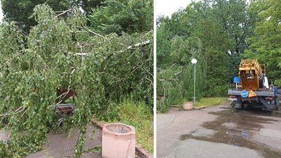 У Кропивницькому наслідки буревію усували три бригади комунальників і сотня рятувальників