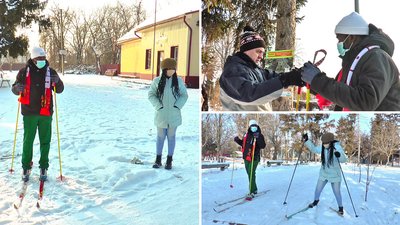 У Кропивницькому студентів з Африки вчили кататися на лижах У Кропивницькому студентів з Африки вчили кататися на лижах