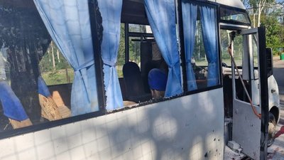 нікопольщина, обстріли, побитий автобус