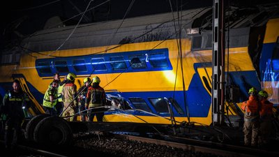 Місце аварії поїзда, що зійшов з рейок у Нідерландах, 4 квітня 2023 року