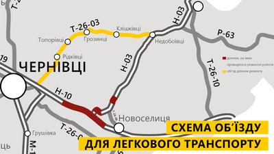 Годинні затори: як об'їхати ділянки буковинських доріг, на яких триває ремонт Годинні затори: як об'їхати ділянки буковинських доріг, на яких триває ремонт