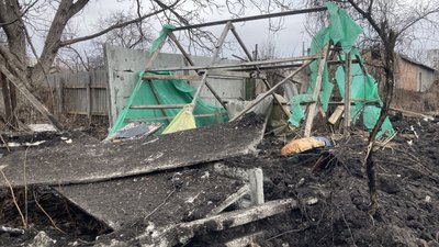 Удар "Шахеда" по Харкову 14 березня: уламки впали на приватне подвір'я Удар "Шахеда" по Харкову 14 березня: уламки впали на приватне подвір'я