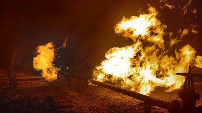 Російські війська обстріляли газову установку в Ізюмському районі на Харківщині Російські війська обстріляли газову установку в Ізюмському районі на Харківщині