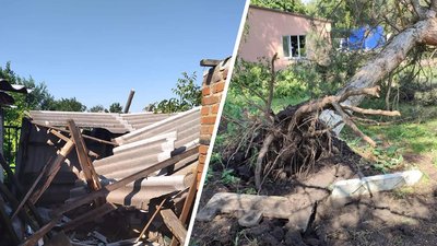 У громаді на Харківщині шквальний вітер зірвав дахи будинків