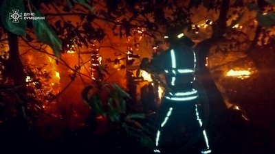 Ліквідація пожежі в Ромнах.