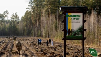 Ліс пам'яті висадили на Чернігівщині на честь загиблого воїна-лісівника Андрія Трихліба