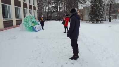 Художник, снігова скульптура, Іршанська, дракон, символ року, фотозона Художник, снігова скульптура, Іршанська, дракон, символ року, фотозона