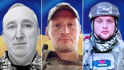 Загиблі військові Георгій Стрежак, Іван Заболоцький, Артем Банков