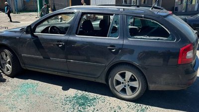 Пошкоджений автомобіль у Богодухові, 24 травня 2026 року