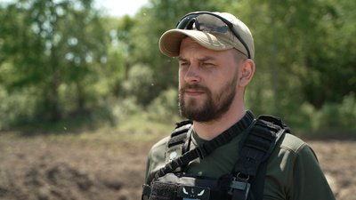 Прикордонник з позивним "Фін" про збитий дрон на Чернігівщині Прикордонник з позивним "Фін" про збитий дрон на Чернігівщині