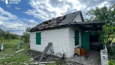 Наслідки удару ракети у Кременчуцькому районі