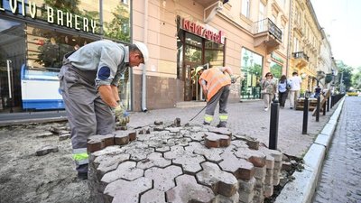Ремонт на вулиці Січових Стрільців