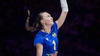 Гравчиня збірної України з волейболу Олександра Міленко в матчі проти США у Лізі націй