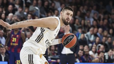 Олексій Лень, український баскетболіст "Реала" в матчі чемпіонату Іспанії 2025/26