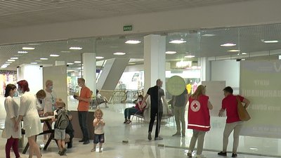 Один із центрів масової вакцинації у Полтаві Один із центрів масової вакцинації у Полтаві