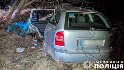 На Полтавщині водій автомобіля в'їхав у дерево На Полтавщині водій автомобіля в'їхав у дерево