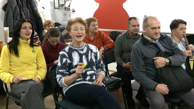 Заняття з музикотерапії відбуваються в Гончаренко центрі Заняття з музикотерапії відбуваються в Гончаренко центрі