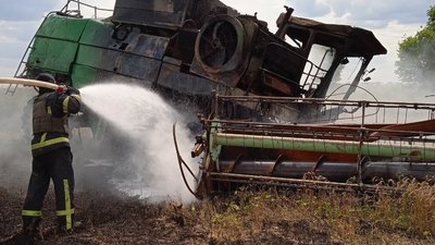 На Харківщині 30 липня комбайн підірвався на протитанковій міні На Харківщині 30 липня комбайн підірвався на протитанковій міні