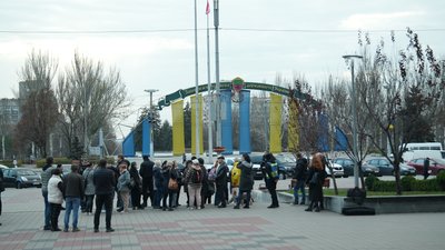 Мітинг проти тривалих відключень світла у Запоріжжі