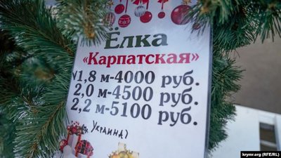 В окупованому Криму продають ялинки з Прикарпаття - ЗМІ