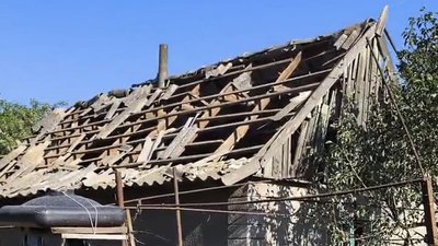 Пошкоджений внаслідок атаки РФ по Одещині 28 травня будинок