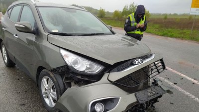 На Житомирщині на трасі Київ – Чоп сталася ДТП: Hyundai зіткнувся з Volkswagen