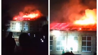 У Чугуєві на Харківщині — пожежа у школі У Чугуєві на Харківщині — пожежа у школі