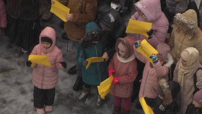 У Вінниці створили "живу" мапу України У Вінниці створили "живу" мапу України