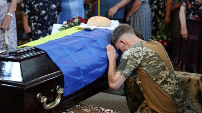 Прощання з бійцем Борисом Кузьмічуком у селі Шепель, 27 червня 2026 року