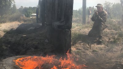 На полігоні під Житомиром 40 пластунів із табору "Легіон" пройшли вишкіл десантника
