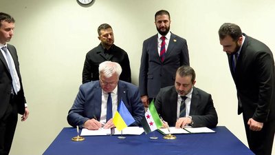 Міністри закордонних справ України та Сирії Андрій Сибіга та Асаад аш-Шейбані