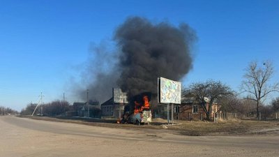 спалене авто у вовчанську