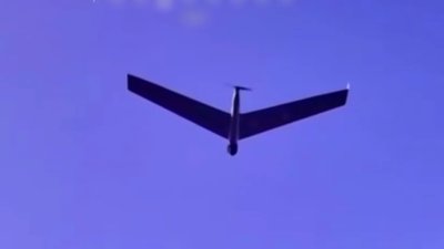 Безпілотник РФ на записі камери перед збиттям