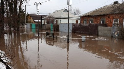 Підтоплення вулиці на Харківщині 16 лютого 2026 року