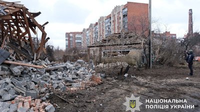 Місце російського удару по Словʼянську