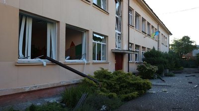 Дитячий садок "Казка" після ракетного удару Дитячий садок "Казка" після ракетного удару