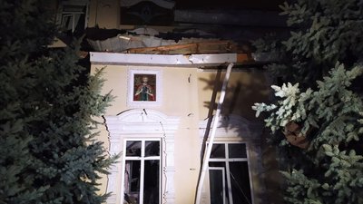 Наслідки влучання російської ракети по монастирю в Одесі. ФОТО