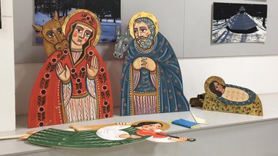 Львівський іконописець створив сцену у вигляді шопки Львівський іконописець створив сцену у вигляді шопки