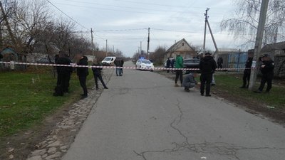 Місце стрілянини в одному із населених пунктів Запорізької області