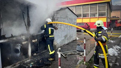 Вогонь знищив кіоск у Хусті